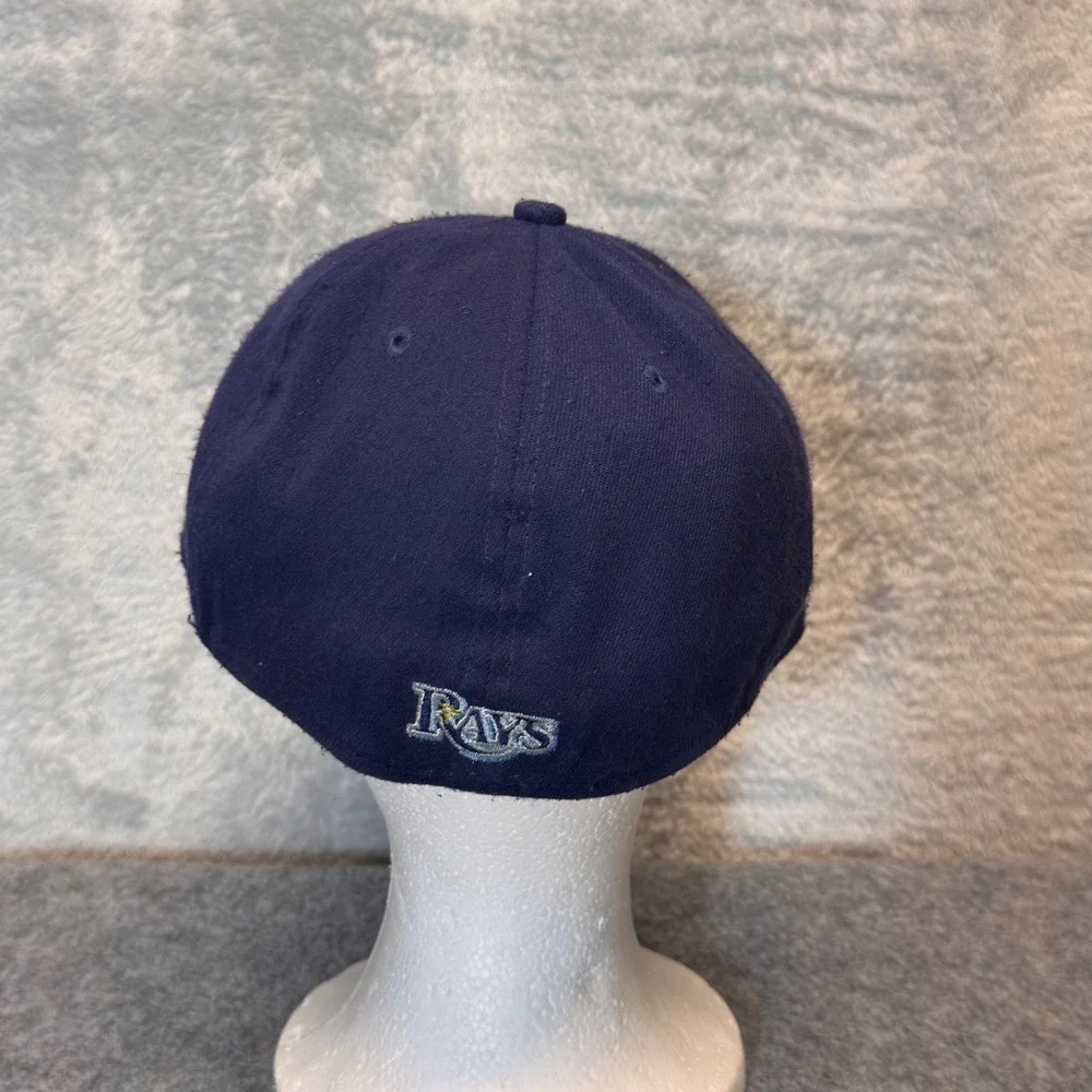 New Era Tampa Bay Rays Hat Mens Large XL Navy Blue 39THIRTY Stretch Fit MLB Cap